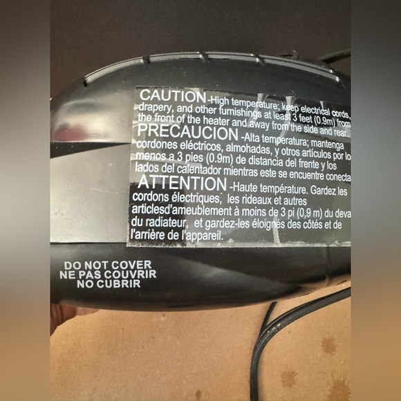 New Black + Decker Portable Space Heater Room Space Heater With Carrying Handle - Picture 5 of 6